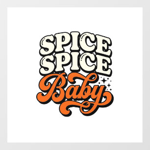 Kruid Kruid Baby Vintage Retro Typografie Shirt De Raamsticker