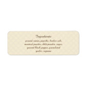 Kruid & Spice U Kies Kleur Ingrediënten voor Datum Etiket (Voorkant)