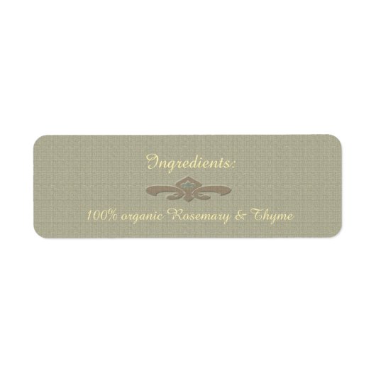 Kruid & Spice/ U Pick Kleur Ingrediënt Label (Voorkant)