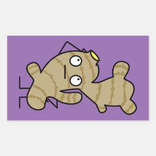 Kruid van de Wortel van de gember het Gezonde Rechthoekige Sticker