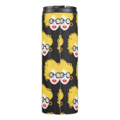 Kruid van grappige volken, schattige achtergrond thermosbeker (Achterkant)