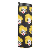 Kruid van grappige volken, schattige achtergrond thermosbeker (Geroteerd rechts)