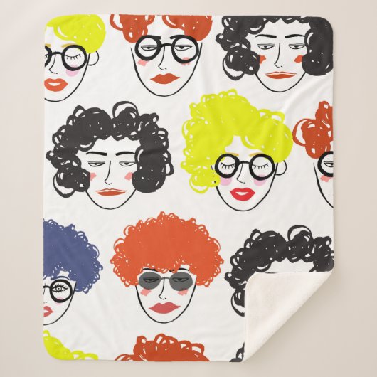 Kruid van vreemde volken, naadloze achtergrond sherpa deken (Voorkant)