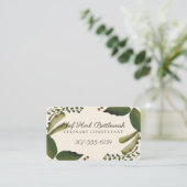 Kruiden basilicum culinaire persoonlijke chef cate visitekaartje (Staand voorkant)