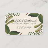 Kruiden basilicum culinaire persoonlijke chef cate visitekaartje (Voorkant)