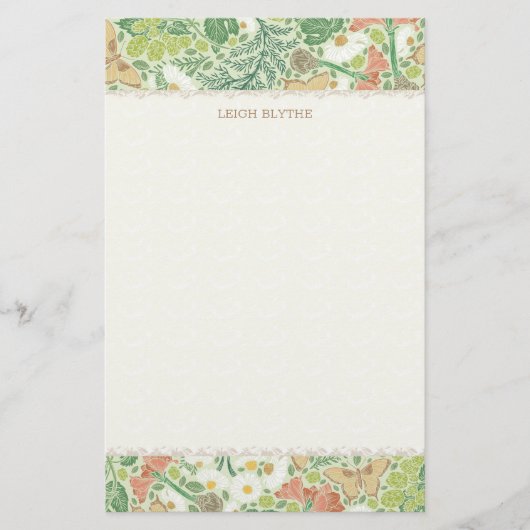 Kruiden, bessen, vlinder, gepersonaliseerde schrij briefpapier (Voorkant)