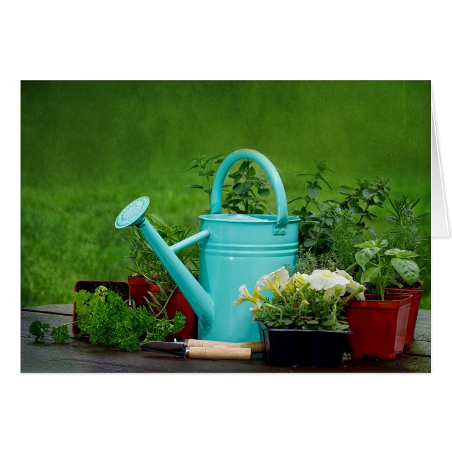 Kruiden/bloemen/Gardening - Blanco kaart (Voorkant Horizontaal)