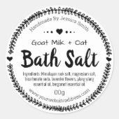 Kruiden Botanisch Badzout Ronde Sticker (Voorkant)