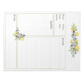 Kruiden Citroenen Botanische Recept Organizer Pagi Notitieblok (Voorkant)