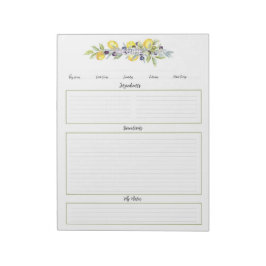 Kruiden Citroenen Botanische Recept Organizer Pagi Notitieblok