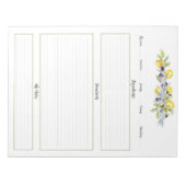 Kruiden Citroenen Botanische Recept Organizer Pagi Notitieblok (Voorkant)