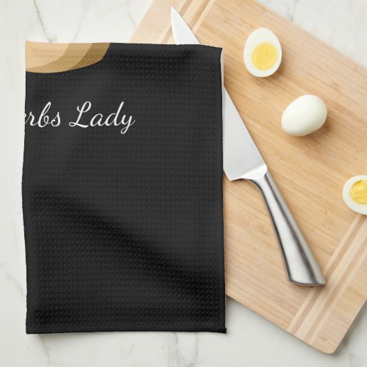 Kruiden - Crazy Herbs Lady Theedoek (Quarter Fold)