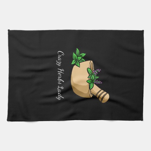 Kruiden - Crazy Herbs Lady Theedoek (Horizontaal)