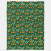 Kruiden en bloemen van de velden fleece deken (Voorkant)