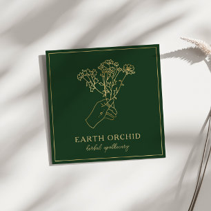 Kruiden- en Bloemenapotheek Goud & Groen Vierkante Visitekaartje