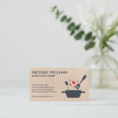 Kruiden en eten koken in pot visitekaartje (Staand voorkant)