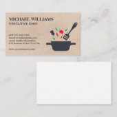 Kruiden en eten koken in pot visitekaartje (Voorkant / Achterkant)