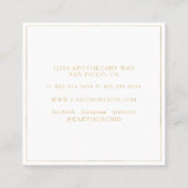 Kruiden en flora Apothecary Gold Vierkante Visitekaartje (Achterkant)