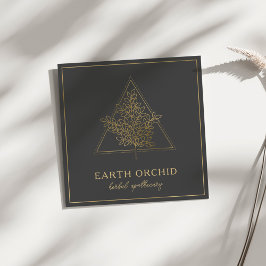 Kruiden en flora Apothecary Gold Vierkante Visitekaartje