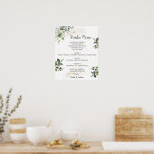 Kruiden- en groen drankjes menu trouwbord poster (Keuken)