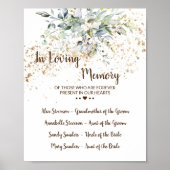 Kruiden- en groenboeket 'Ter nagedachtenis' trouwb Poster (Voorkant)