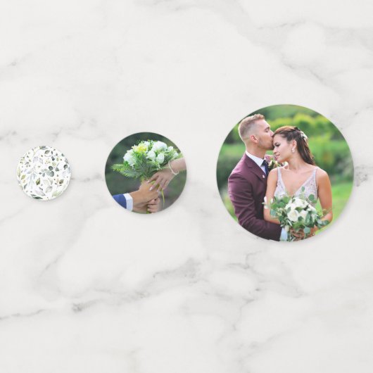 Kruiden- en groenbruiloftsreceptieconfetti confetti (Achterkanten)