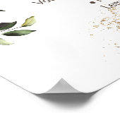 Kruiden- en groenmenu trouwfeestbord poster (Hoek)