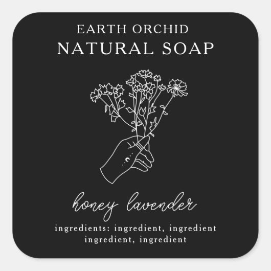 Kruiden en kruiden vierkante sticker (Voorkant)