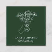 Kruiden en planten Apothecary Green Vierkante Visitekaartje (Voorkant)