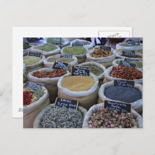 Kruiden en specerijen briefkaart (Voorkant / Achterkant)