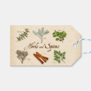 Kruiden en specerijen Gift Label Cadeaulabel