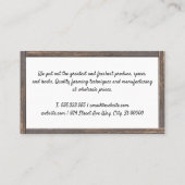 Kruiden en specerijen | Houten Lijst Visitekaartje (Achterkant)