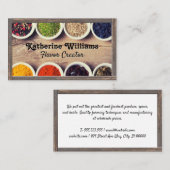 Kruiden en specerijen | Houten Lijst Visitekaartje (Voorkant / Achterkant)