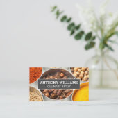 Kruiden en specerijen in blikjes visitekaartje (Staand voorkant)