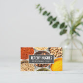 Kruiden en specerijen in containers visitekaartje (Staand voorkant)