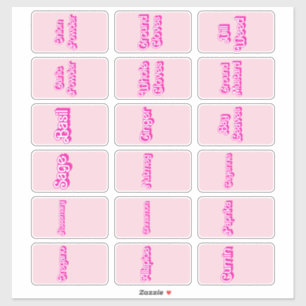 Kruiden en specerijen Jar Labels