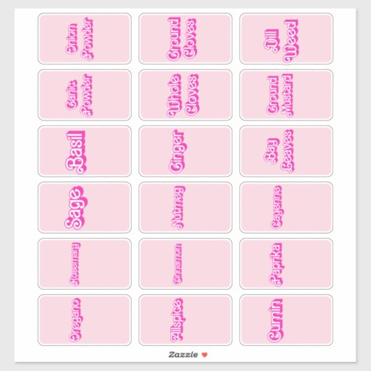 Kruiden en specerijen Jar Labels (Vel)