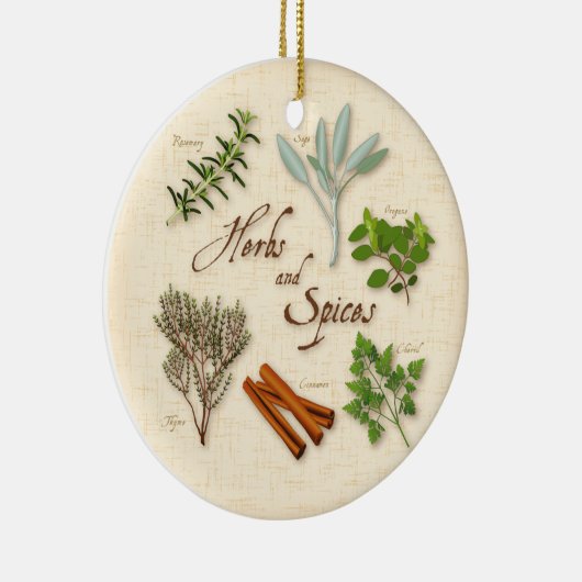 Kruiden en specerijen keramisch ornament (Rechts)
