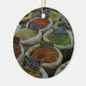 Kruiden en specerijen kerstversiering keramisch ornament (Links)