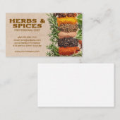 Kruiden en specerijen | Kookingrediënten Visitekaartje (Voorkant / Achterkant)