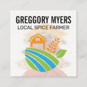 Kruiden en specerijen | Pick voor landbouwers Vierkante Visitekaartje (Voorkant)