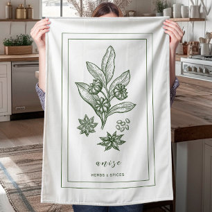 Kruiden en specerijen Plant Аnise groene keukenhan Theedoek