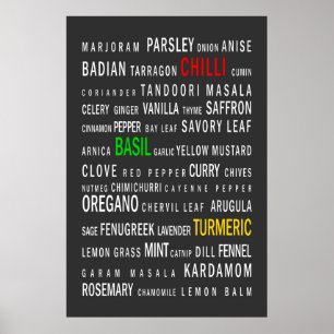 Kruiden en specerijen poster