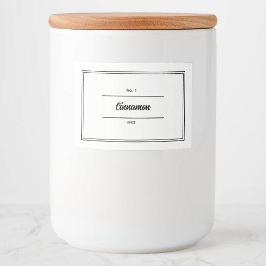 kruiden en specerijen potje label voedselcontainer etiket (Voorkant)