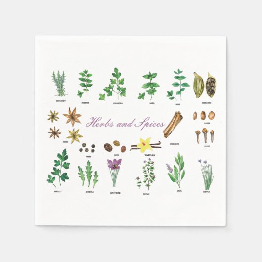 Kruiden en specerijen servet (Voorkant)