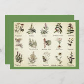 Kruiden en specerijen Uitnodigingen (Voorkant / Achterkant)