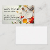 kruiden en specerijen | voedselingrediënten visitekaartje (Voorkant / Achterkant)