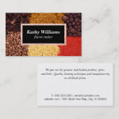 Kruiden en specerijen | Zwart / Basket Lijst Visitekaartje (Voorkant / Achterkant)