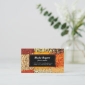 Kruiden en specerijen | Zwart / Hout Lijst Visitek Visitekaartje (Staand voorkant)