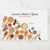 kruiden- en specerijlabels voedselcontainer etiket (Enkel label)